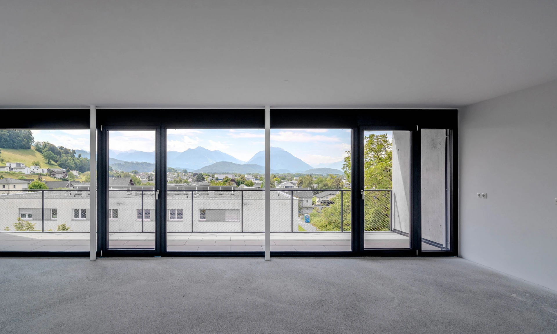 Innenansicht einer Wohnung in der neuen Wohnanlage von Wilhelm+Mayer in Weiler.