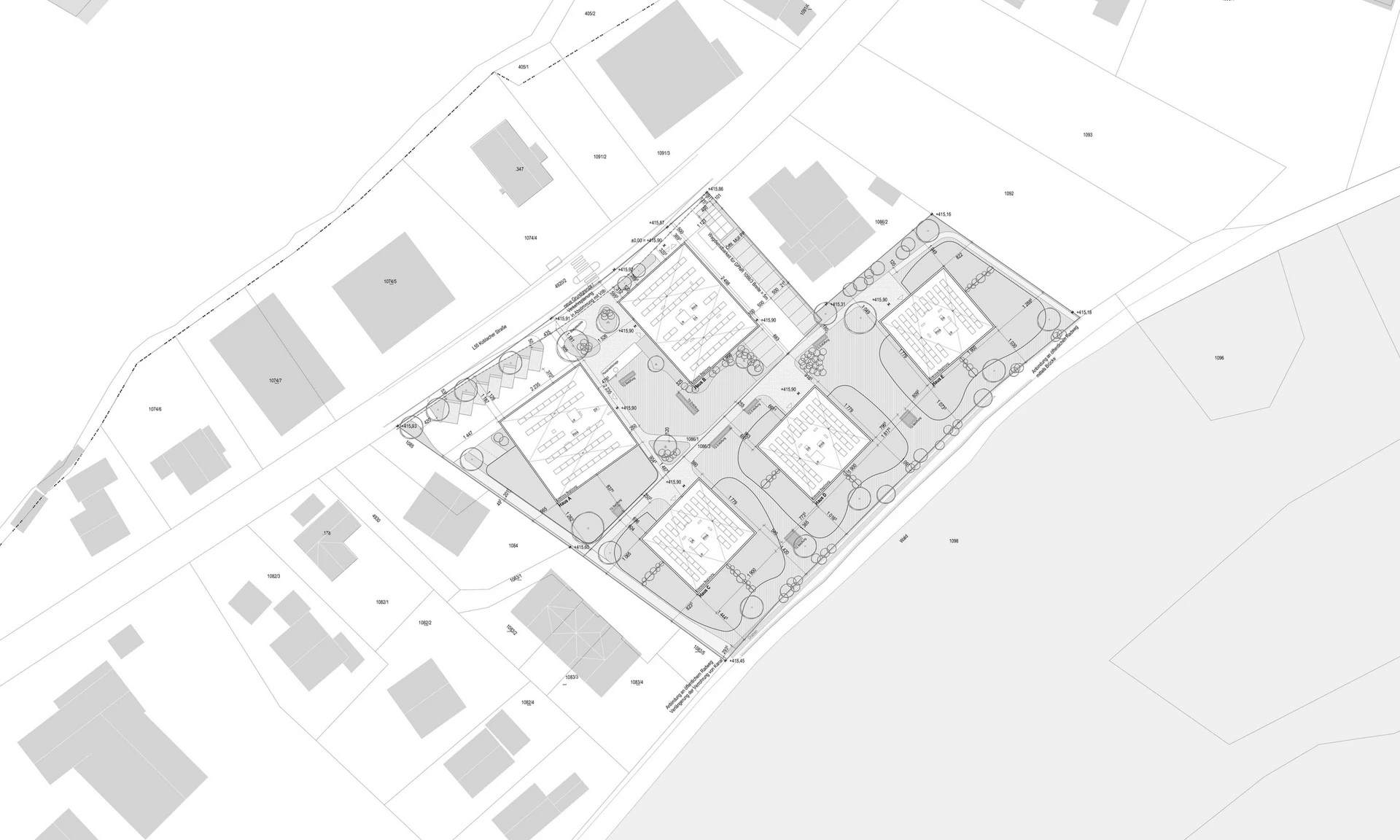 Lageplan Wohnprojekt von WilhelmMayer für Investoren in Koblach, Kutzen.